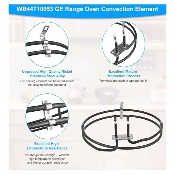 GE Kenmore Convection Heating Element (WB44T10053) - Picture 5 of 11